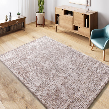 Tappeto disegno effetto pietra beige - UN2076