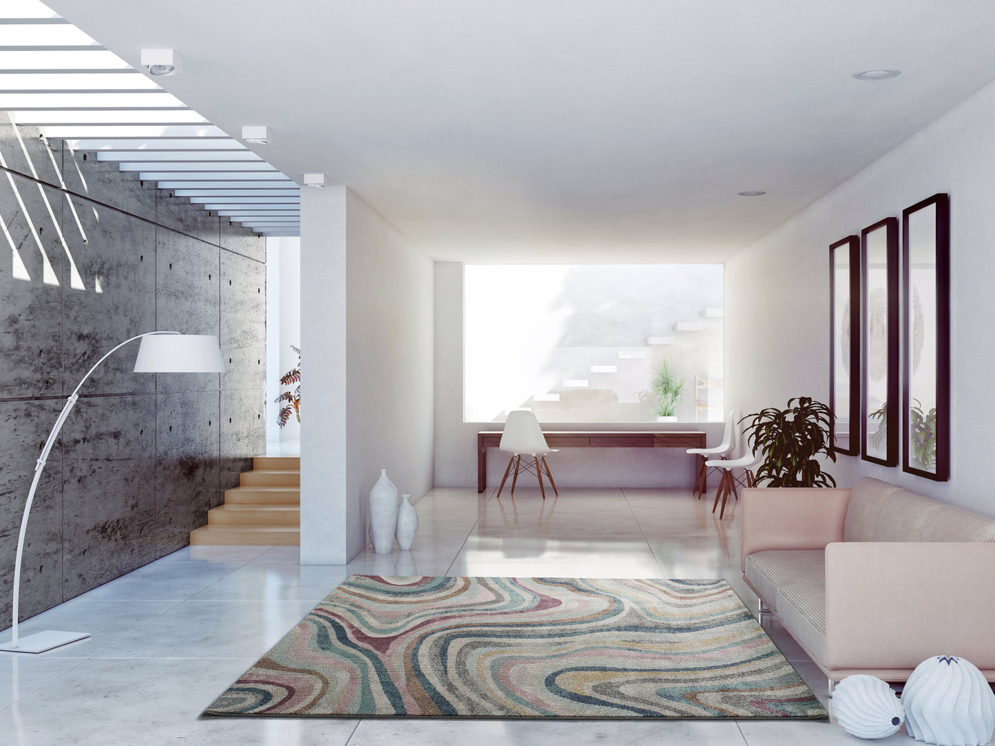 Tappeto design moderno salotto multicolor- UN2077