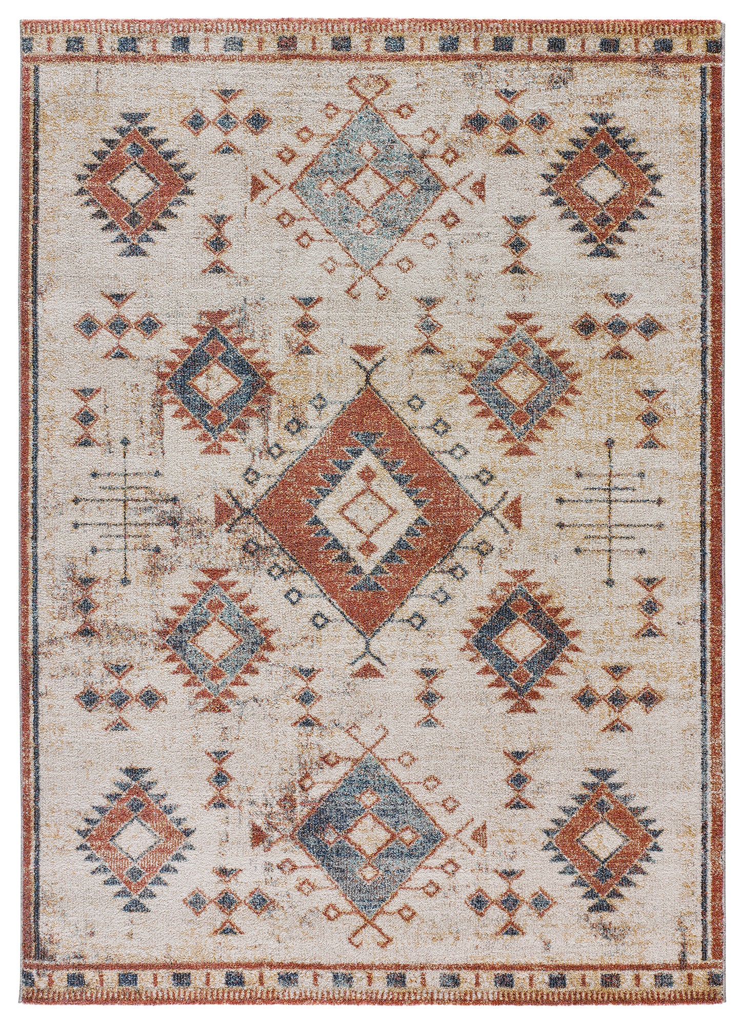 Tappeto tradizionale caucaso terracotta beige - UN5005