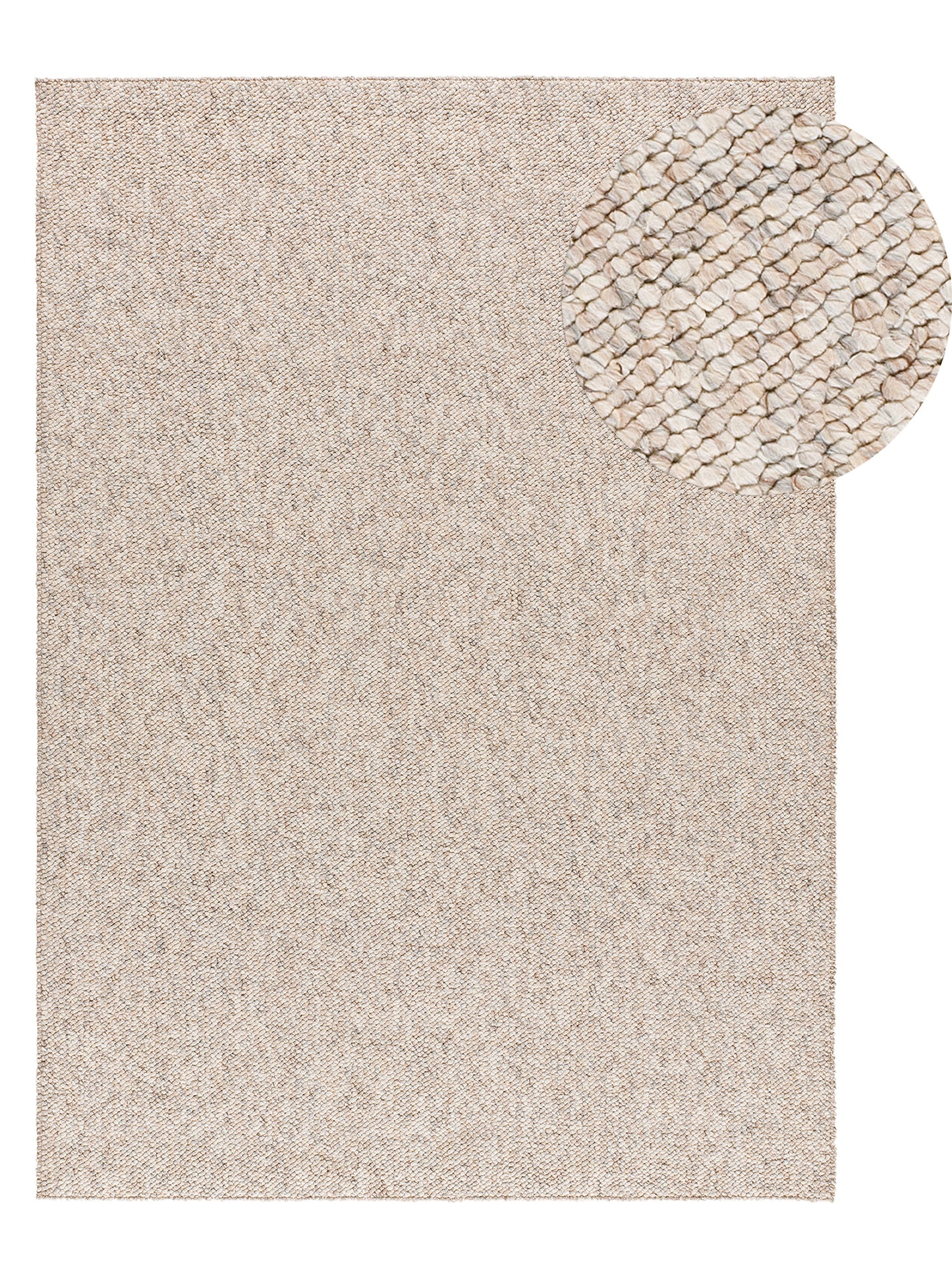 Tappeto lavabile camera soggiorno rustico color crema - UN7014