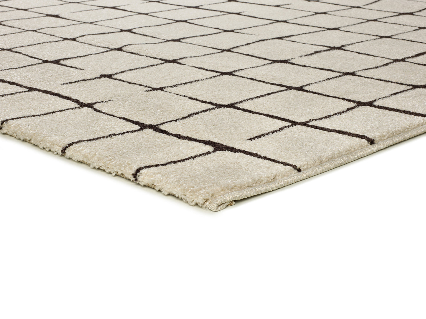 Tappeto design retrò moderno salotto bianco nero- UN2078