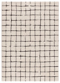 Tappeto design retrò moderno salotto bianco nero- UN2078