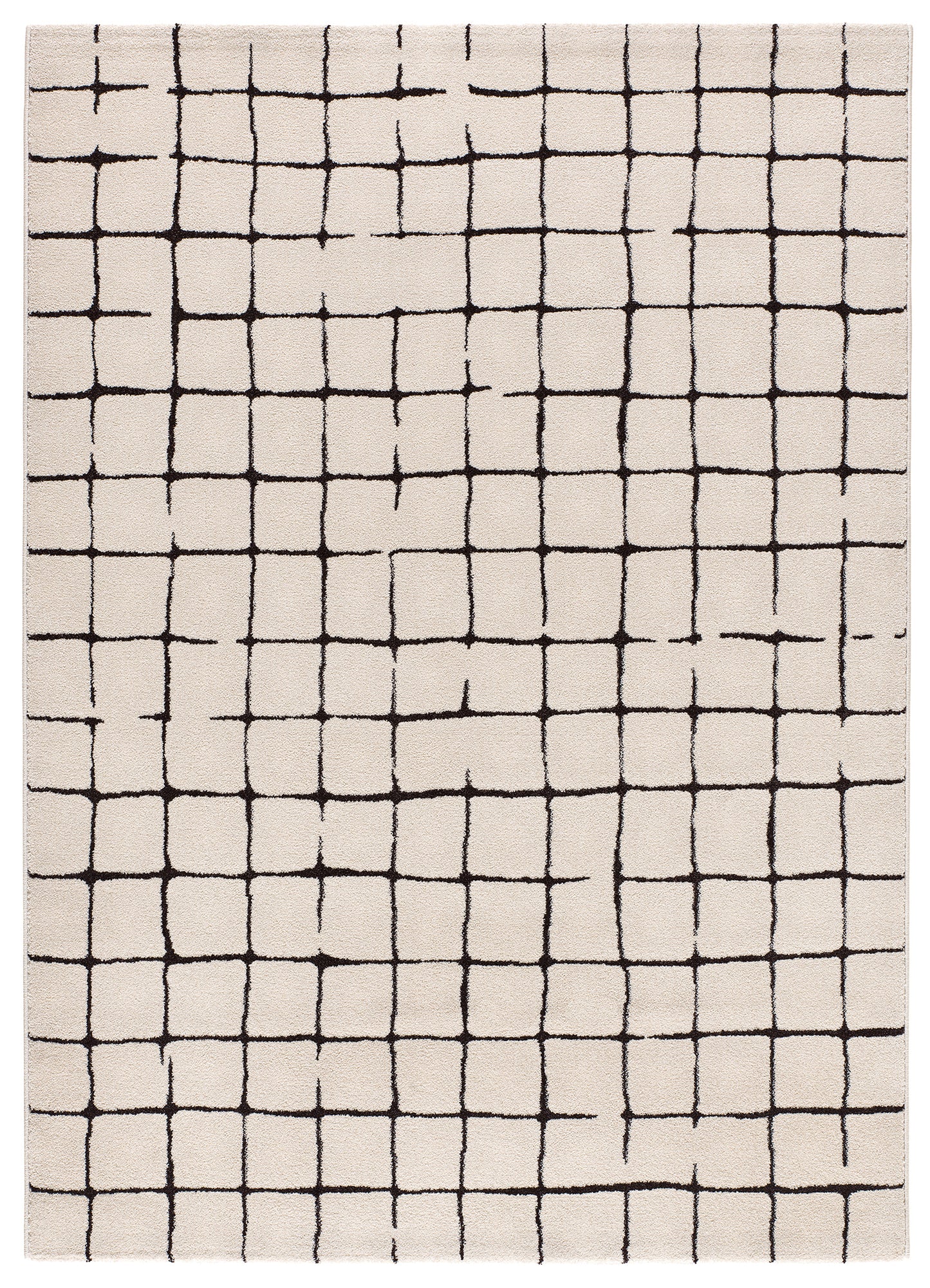 Tappeto design retrò moderno salotto bianco nero- UN2078