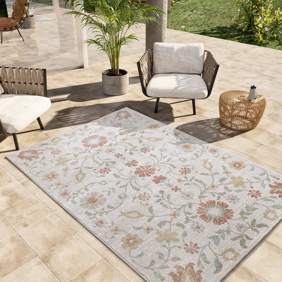 Tappeto indoor outdoor floreale vintage - UN1019