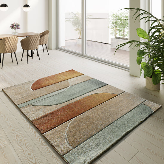 Tappeto d'arredo moderno colori naturali caldi - UN2080