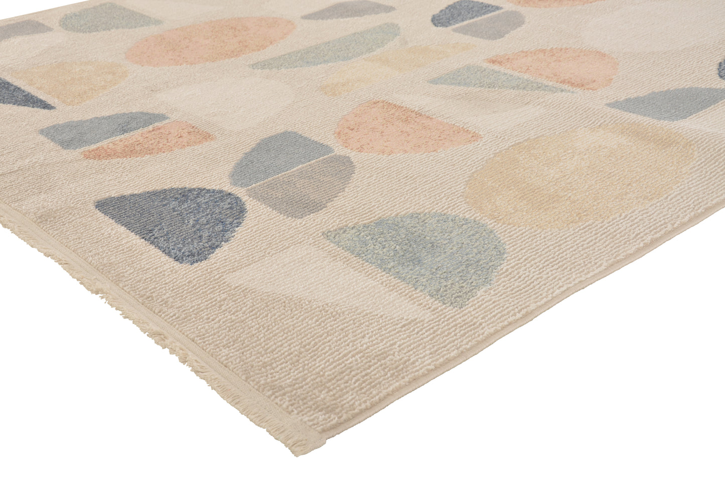 Tappeto lavabile per salotto moderno beige multicolore - VR7006