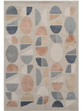 Tappeto lavabile per salotto moderno beige multicolore - VR7006
