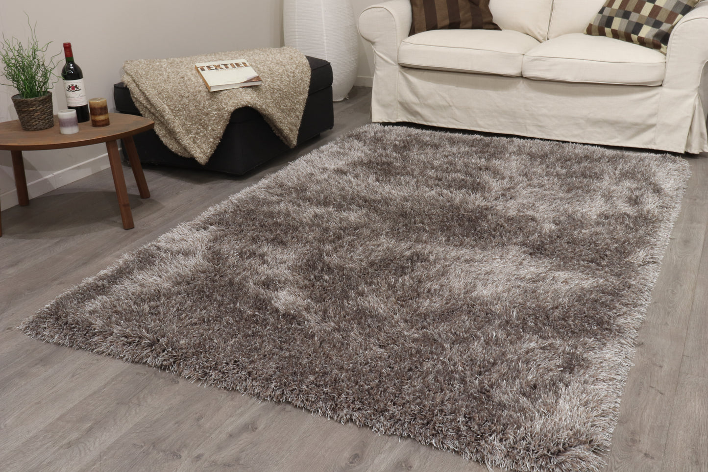 Tappeto a pelo alto colore grigio cenere  - VR3001