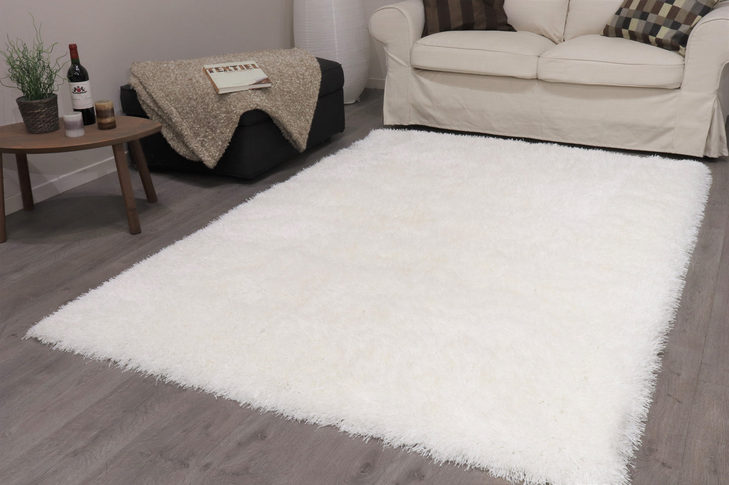 Tappeto a pelo alto colore bianco - VR3002
