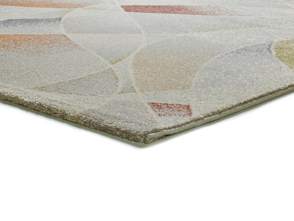 Tappeto soggiorno moderno colore crema beige terracotta- UN2097