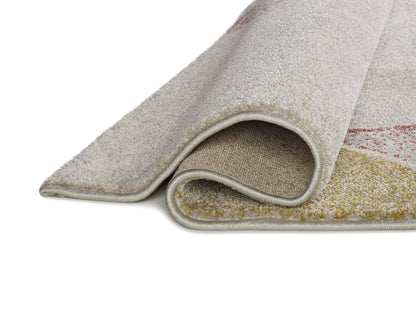 Tappeto soggiorno moderno colore crema beige terracotta- UN2097