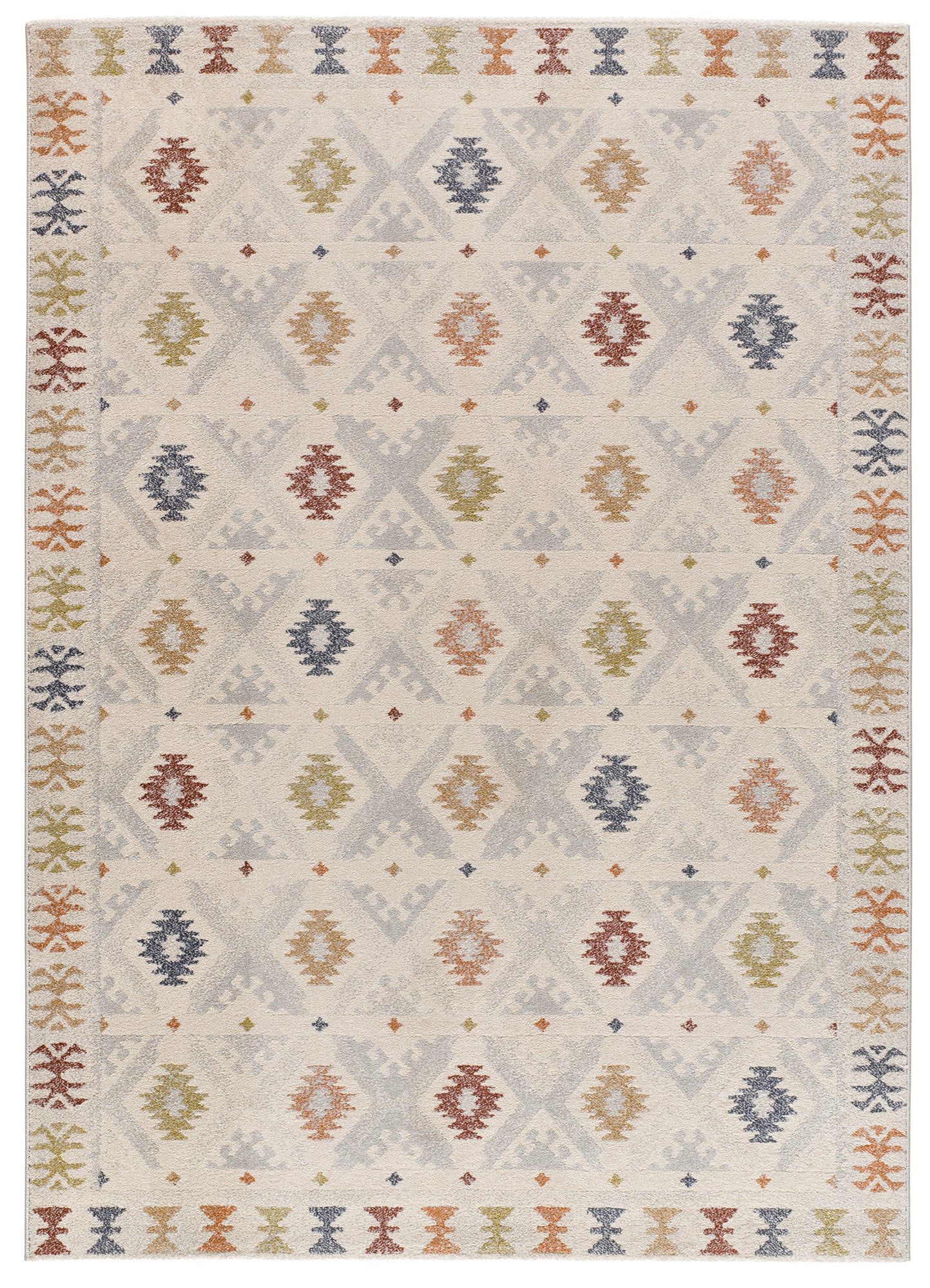 Tappeto etnico moderno colore crema beige terracotta- UN2098