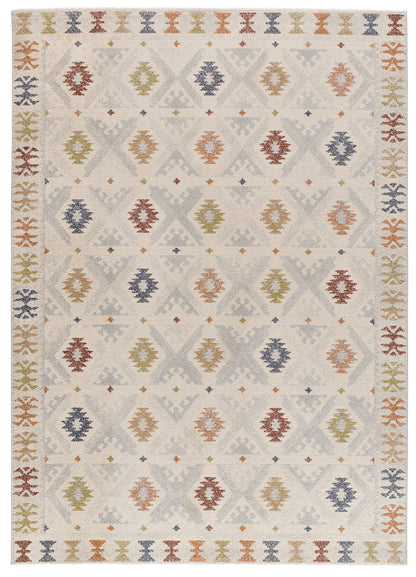 Tappeto etnico moderno colore crema beige terracotta- UN2098