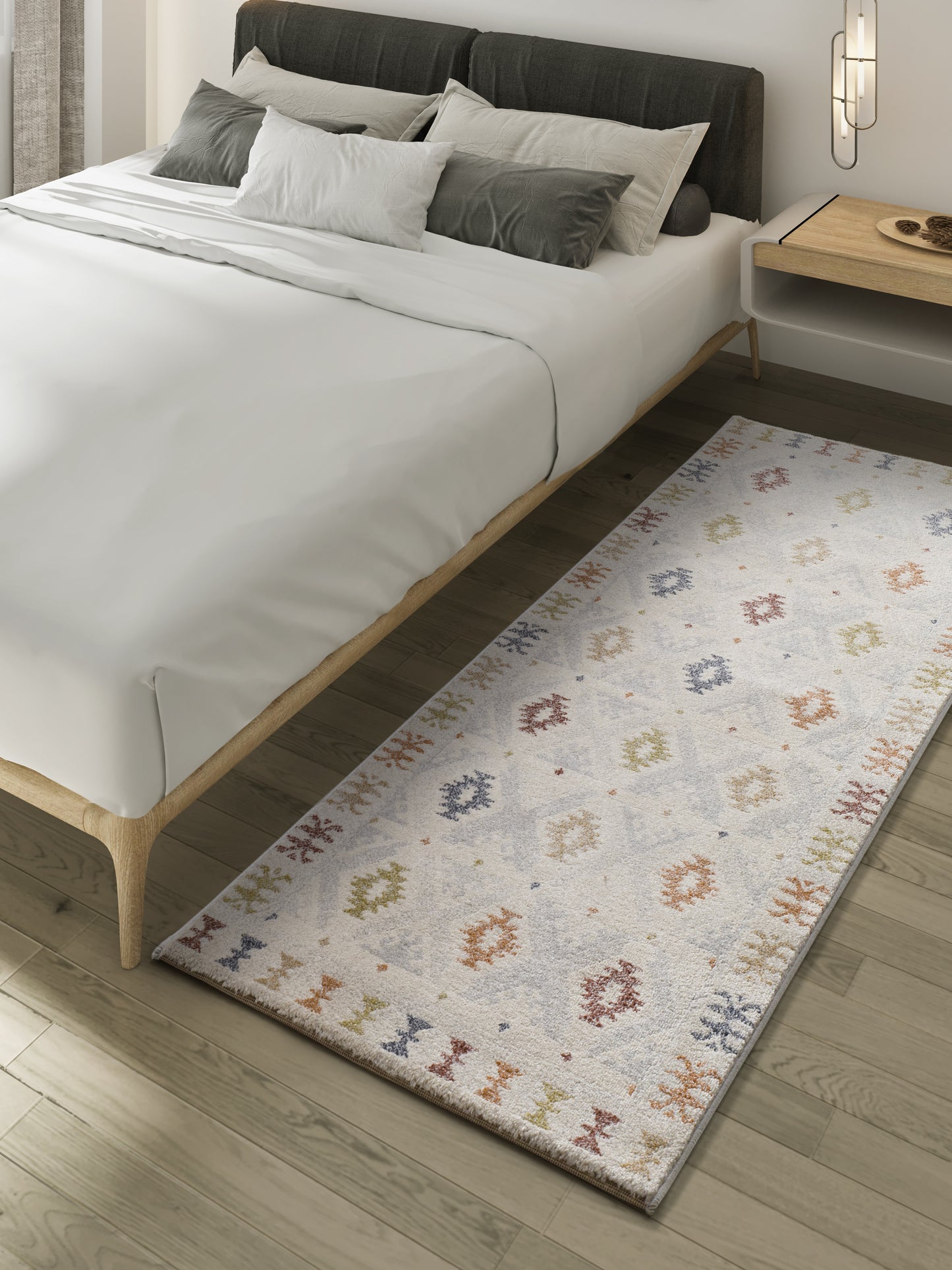 Tappeto etnico moderno colore crema beige terracotta- UN2098