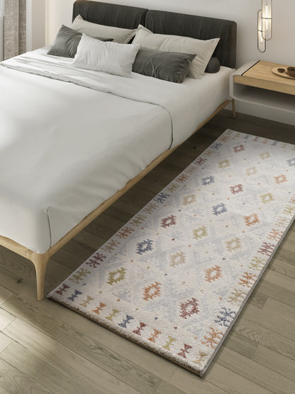 Tappeto etnico moderno colore crema beige terracotta- UN2098