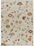 Tappeto floreale moderno colore crema beige terracotta- UN2099