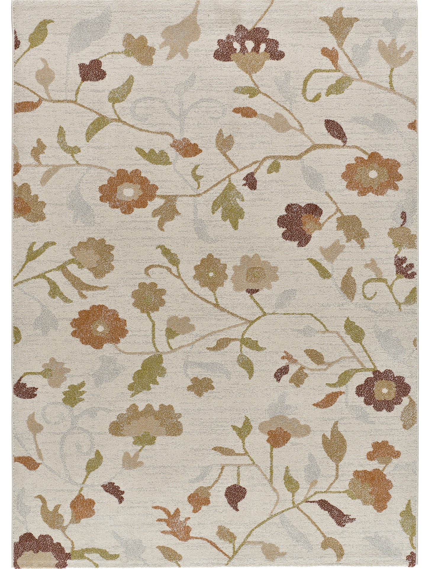 Tappeto floreale moderno colore crema beige terracotta- UN2099