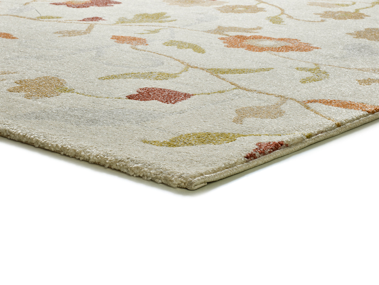 Tappeto floreale moderno colore crema beige terracotta- UN2099