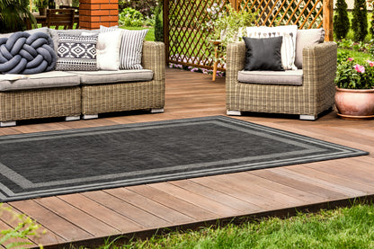 Tappeto outdoor grigio antracite per  esterni balcone terrazzo - VR1003