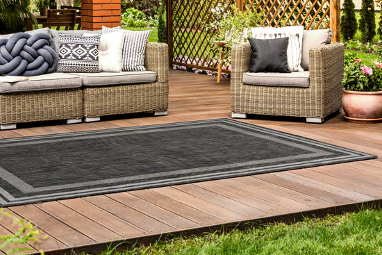 Tappeto outdoor grigio antracite per  esterni balcone terrazzo - VR1003