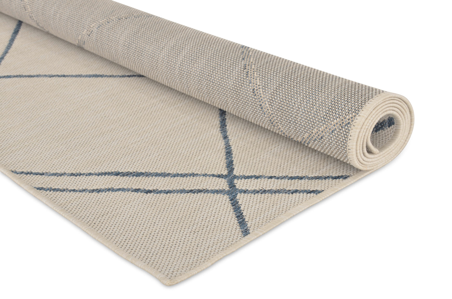 Tappeto outdoor avorio azzurro per balcone terrazzo veranda - VR1008
