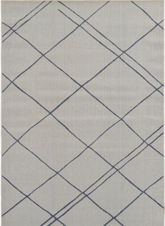 Tappeto outdoor avorio azzurro per balcone terrazzo veranda - VR1008