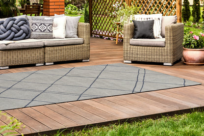 Tappeto outdoor avorio azzurro per balcone terrazzo veranda - VR1008